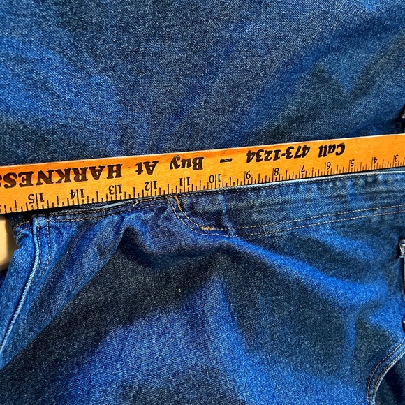 48 x 32 Carhartt Traditional Blue Jeans B17 DST RN#14806 Men Work Wear Dark Wash - Picture 2 of 10